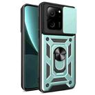 For Xiaomi 13T/13T Pro/Redmi K60 Ultra Sliding Camera Cover Design TPU Hybrid PC Phone Case(Mint Green) - 1