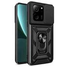 For Xiaomi 13T/13T Pro/Redmi K60 Ultra Sliding Camera Cover Design TPU Hybrid PC Phone Case(Black) - 1