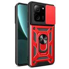 For Xiaomi 13T/13T Pro/Redmi K60 Ultra Sliding Camera Cover Design TPU Hybrid PC Phone Case(Red) - 1