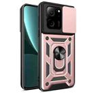 For Xiaomi 13T/13T Pro/Redmi K60 Ultra Sliding Camera Cover Design TPU Hybrid PC Phone Case(Rose Gold) - 1