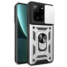 For Xiaomi 13T/13T Pro/Redmi K60 Ultra Sliding Camera Cover Design TPU Hybrid PC Phone Case(Silver) - 1