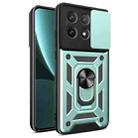 For Xiaomi Poco X6 Pro Sliding Camera Cover Design TPU Hybrid PC Phone Case(Mint Green) - 1