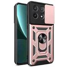 For Xiaomi Poco X6 Pro Sliding Camera Cover Design TPU Hybrid PC Phone Case(Rose Gold) - 1