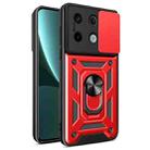 For Xiaomi Redmi Note 13 Pro 5G Sliding Camera Cover Design TPU Hybrid PC Phone Case(Red) - 1