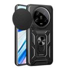 For Xiaomi 14 Ultra Sliding Camera Cover Design TPU Hybrid PC Phone Case(Black) - 1