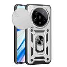 For Xiaomi 14 Ultra Sliding Camera Cover Design TPU Hybrid PC Phone Case(Silver) - 1