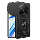 For Xiaomi Redmi A3 Sliding Camera Cover Design TPU Hybrid PC Phone Case(Black) - 1