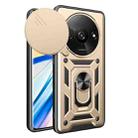 For Xiaomi Redmi A3 Sliding Camera Cover Design TPU Hybrid PC Phone Case(Gold) - 1