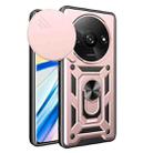 For Xiaomi Redmi A3 Sliding Camera Cover Design TPU Hybrid PC Phone Case(Rose Gold) - 1