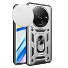 For Xiaomi Redmi A3 Sliding Camera Cover Design TPU Hybrid PC Phone Case(Silver) - 1