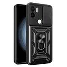 For Xiaomi Redmi A1+ Sliding Camera Cover Design TPU Hybrid PC Phone Case(Black) - 1