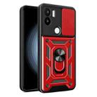 For Xiaomi Redmi A1+ Sliding Camera Cover Design TPU Hybrid PC Phone Case(Red) - 1