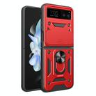 For Motorola Razr 40 Armor Ring Holder TPU Hybrid PC Phone Case(Red) - 1