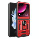 For Motorola Razr 40 Ultra Armor Ring Holder TPU Hybrid PC Phone Case(Red) - 1