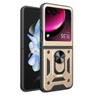 For Motorola Razr 40 Ultra Armor Ring Holder TPU Hybrid PC Phone Case(Gold) - 1