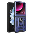 For Motorola Razr 40 Ultra Sliding Camera Cover Design TPU Hybrid PC Phone Case(Blue) - 1