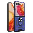 For Motorola Razr 50 Armor Ring Holder TPU Hybrid PC Phone Case(Blue) - 1