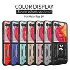 For Motorola Razr 50 Armor Ring Holder TPU Hybrid PC Phone Case(Rose Gold) - 2