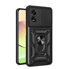 For OPPO A38 4G Global Sliding Camera Cover Design TPU Hybrid PC Phone Case(Black) - 1