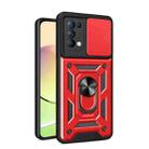 For OPPO Reno5 4G/5G Sliding Camera Cover Design TPU Hybrid PC Phone Case(Red) - 1