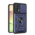 For OPPO Reno5 4G/5G Sliding Camera Cover Design TPU Hybrid PC Phone Case(Blue) - 1