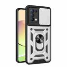 For OPPO Reno5 4G/5G Sliding Camera Cover Design TPU Hybrid PC Phone Case(Silver) - 1