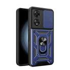 For OPPO A58 4G Global Sliding Camera Cover Design TPU Hybrid PC Phone Case(Blue) - 1