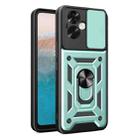 For OPPO A79 5G Global Sliding Camera Cover Design TPU Hybrid PC Phone Case(Mint Green) - 1