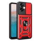 For OPPO A79 5G Global Sliding Camera Cover Design TPU Hybrid PC Phone Case(Red) - 1