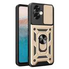 For OPPO A79 5G Global Sliding Camera Cover Design TPU Hybrid PC Phone Case(Gold) - 1