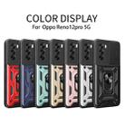 For OPPO Reno12 Pro 5G Global Sliding Camera Cover Design TPU Hybrid PC Phone Case(Gold) - 2
