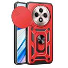 For OPPO Reno12 F 5G Global Sliding Camera Cover Design TPU Hybrid PC Phone Case(Red) - 1