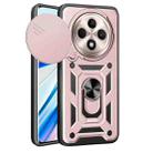 For OPPO Reno12 F 5G Global Sliding Camera Cover Design TPU Hybrid PC Phone Case(Rose Gold) - 1