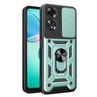 For OPPO A60 4G Sliding Camera Cover Design TPU Hybrid PC Phone Case(Mint Green) - 1