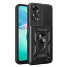 For OPPO A60 4G Sliding Camera Cover Design TPU Hybrid PC Phone Case(Black) - 1