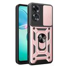 For OPPO A60 4G Sliding Camera Cover Design TPU Hybrid PC Phone Case(Rose Gold) - 1