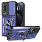 For OPPO A3 Pro 5G India / A80 5G Sliding Camera Cover Design TPU+PC Phone Case(Blue) - 1