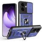 For OPPO Reno13 F 4G / 5G Sliding Camera Cover Design TPU+PC Phone Case(Blue) - 1