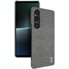 For Sony Xperia 1 V imak Ruiyi Series Cloth Texture PU + PC Phone Case(Dark Grey) - 1