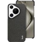 For Huawei Pura 70 imak Ruiyi Series Cloth Texture PU + PC Phone Case(Black) - 1