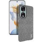 For Honor 90 5G imak Ruiyi Series Cloth Texture PU + PC Phone Case(Light Grey) - 1