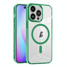 For iPhone 15 Pro Ice Color Magnetic Series TPU Hybrid Acrylic Magsafe Phone Case(Green) - 1