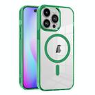 For iPhone 15 Pro Max Ice Color Magnetic Series TPU Hybrid Acrylic Magsafe Phone Case(Green) - 1