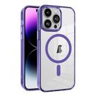 For iPhone 14 Pro Ice Color Magnetic Series PC + Acrylic Magsafe Phone Case(Purple) - 1