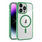 For iPhone 14 Pro Max Ice Color Magnetic Series PC + Acrylic Magsafe Phone Case(Green) - 1