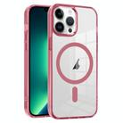 For iPhone 13 Pro Max Ice Color Magnetic Series TPU Hybrid Acrylic Magsafe Phone Case(Pink) - 1