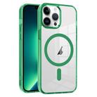 For iPhone 13 Pro Max Ice Color Magnetic Series TPU Hybrid Acrylic Magsafe Phone Case(Green) - 1