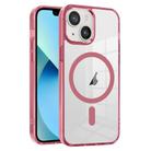 For iPhone 13 Ice Color Magnetic Series TPU Hybrid Acrylic Magsafe Phone Case(Pink) - 1