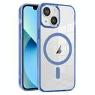 For iPhone 13 Ice Color Magnetic Series TPU Hybrid Acrylic Magsafe Phone Case(Far Peak Blue) - 1