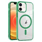 For iPhone 12 Ice Color Magnetic Series TPU Hybrid Acrylic Magsafe Phone Case(Green) - 1